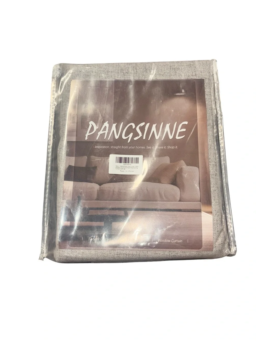 New PANGSINNE Grey 100% Truly Blackout Curtains 52-108in 2 pcs